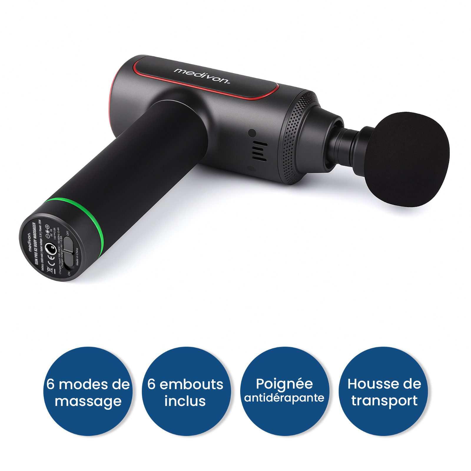 Gun Pro X2 - Masseur manuel pour le corps, masseur pour les muscles – Image 2